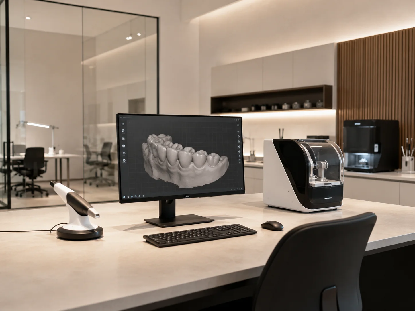 Digitaler CAD/CAM-Arbeitsplatz im Zahntechniklabor